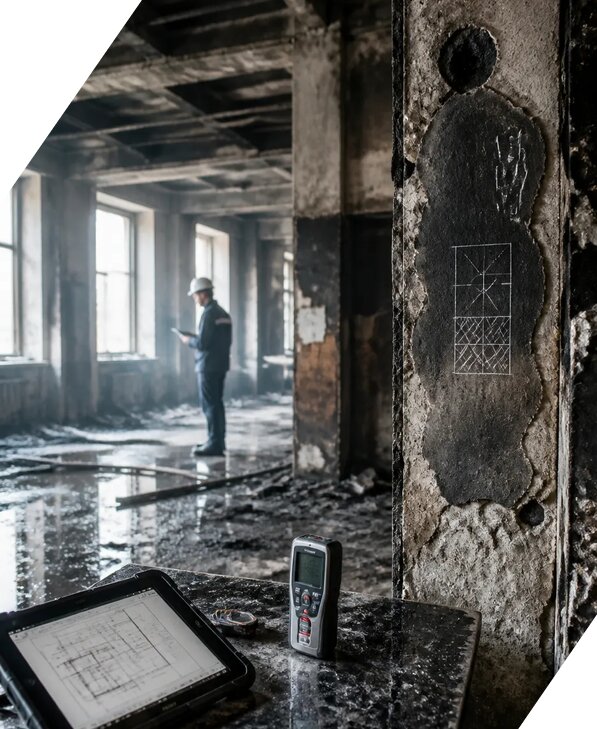Обследование зданий после пожара в Щербинке от 15273 р. | ЭкспертизаРоссия