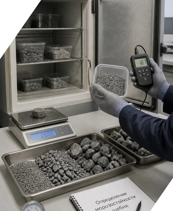 Определение морозостойкости щебня в Щербинке от 3564 р. | ЭкспертизаРоссия