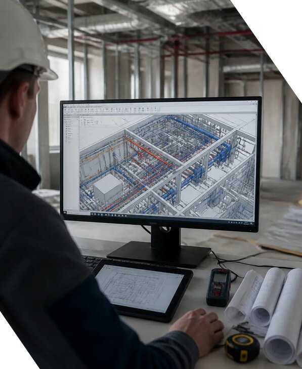 Создание BIM модели инженерных сетей для объектов в Щербинке